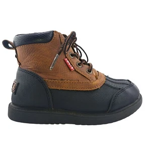 Levi's Jugend 13 braun/schwarz Schnürstiefel Schnee Regen Arbeitsstiefel - Bild 1 von 9