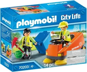 Playmobil City Life Road Cleaner Set 70203 - 14 Pieces (Brand New) - Picture 1 of 3