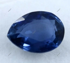 CERTIFIED 7.10 Ct Natural Kashmir Blue Sapphire Pear Cut Untreated Gemstone - Picture 1 of 4