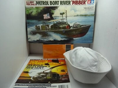 LOTTO TAMIYA 1/35 35150 USN PBR 31 Mk.II PATROL B. PIBBER +1 BERRETTO +1 RIVISTA - Immagine 1 di 4