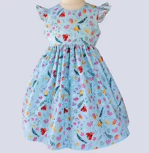 Under the Sea dress Mermaid birthday dress Under Sea Birthday Girls Dress Mermai - Picture 1 of 4