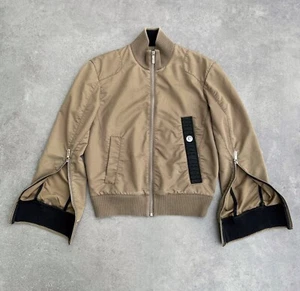 Rare Vintage Archive DIRK BIKKEMBERGS Zipped Bomber Jacket Beige Sand Size XS-S - Picture 1 of 22