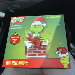 BrickCraft Up The Chimney Grinch 504pc Christmas Holiday Brick Building Kit *NEW - Picture 1 of 24
