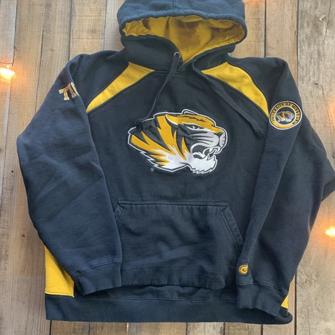 Mizzou Missouri Tigers Black Hoodie Jacket Mens Size XL Cover