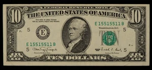 FR 2029-E $10 1990 A Federal Reserve Note US - VF - Binary - SKU-CA1535 - Picture 1 of 2