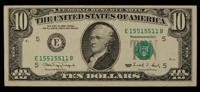 FR 2029-E $10 1990 A Federal Reserve Note US - VF - Binary - SKU-CA1535 - Image 1 of 2