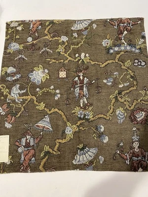 Schumacher 2 De Colección Tela Muestra 25” Cuadrado Malabarista’s Tapiz Mezcla Algodón Abeto Foto 1 de 4