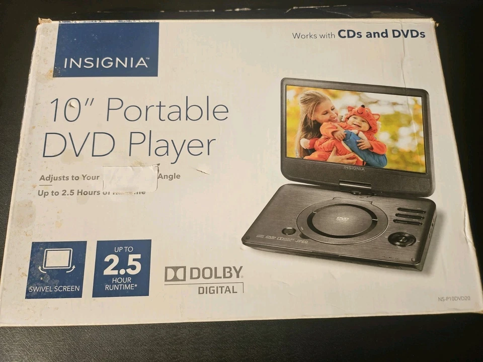 Reproductor de DVD portátil Insignia de 10" con pantalla giratoria -  Foto 1 de 1
