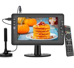 Jexiop 9" IPS Screen Small TVPortable TV with Digital ATSC Tuner USB Port AV ... - Picture 1 of 10