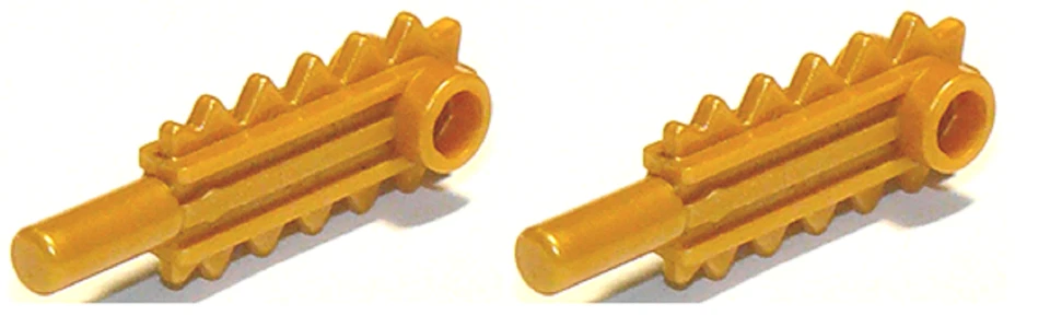 LEGO Minifig Accessories 2 Chainsaws 6117 in Pearl Gold Utensil Chainsaw Blade - Image 1 of 1