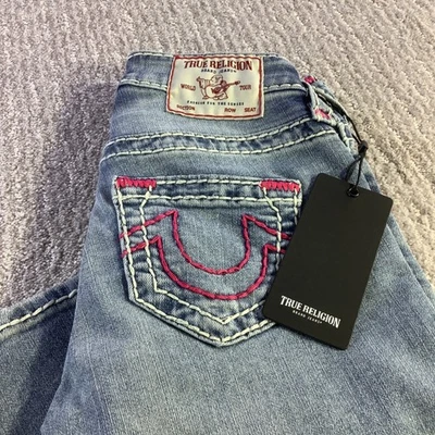 True Religion Billie Mid Rise Straight Super T Jeans Womens Size 24 NWT - Image 1 of 4
