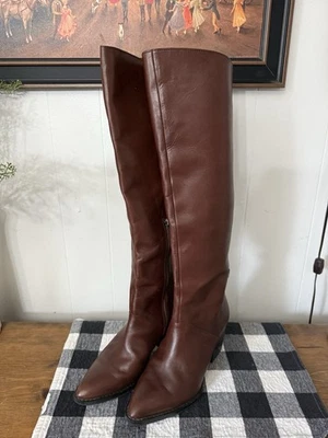 Sarto 8.5 Brown Leather Knee High Boots  - Image 1 of 4