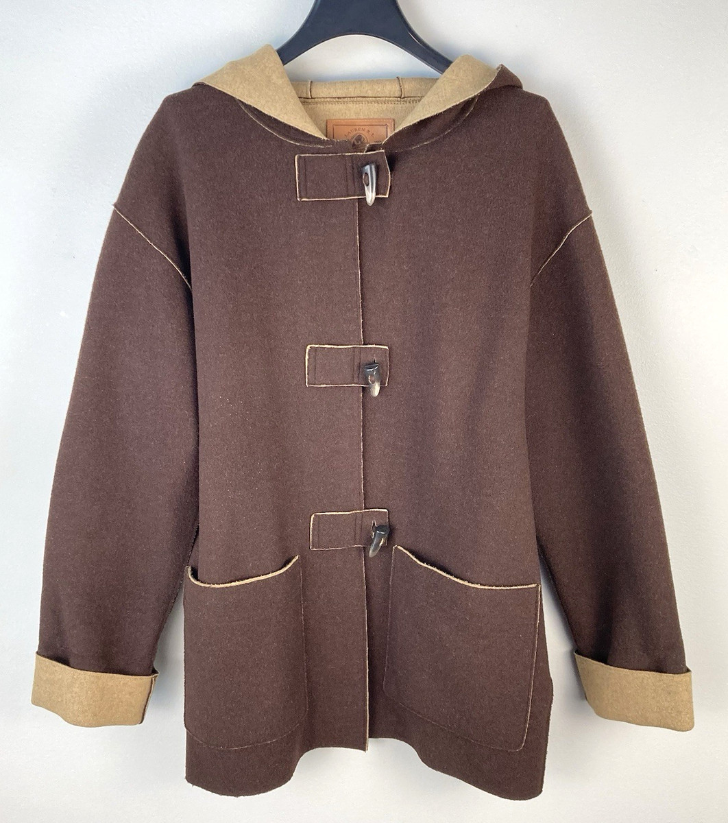 ジャケット・アウター Ralph Lauren Vintage 1990 Wool Duffel Men's 90's Ralph Lauren Wool Hooded Duffel Coat with toggles