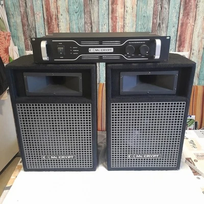 Mc CRYPT PA 3000 Stereo Endstufe VERSTÄRKER + 300W Boxen XPA-225 SPEAKER - Bild 1 von 4