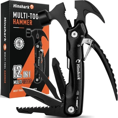 Hinshark Geschenke für Männer, 12 in 1 Multitool Camping Zubehör