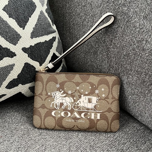 BRACCIALE CON CERNIERA AD ANGOLO COACH CN755 FIRMATO NATALE CAVALLO E SLITTA NUOVO CON ETICHETTE