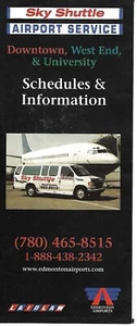 Bus Timetable - Edmonton YEG Sky Shuttle Airport Service Alberta Canada - Picture 1 of 1