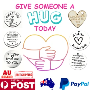 Pocket Hug Token Comfort Love Gift Keepsake keychain lucky charm Trendy Support - Picture 1 of 22