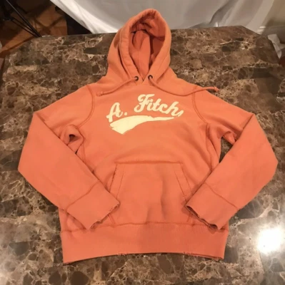 VTG Abercrombie & Fitch A&F Mens Small DISTRESSED HEAVYWEIGHT Hoodie - Image 1 of 4