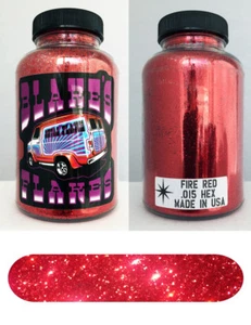 Blakes Metal Flake .015 Fire Red Bright Hot Rod custom automotive 5oz jar - Picture 1 of 2