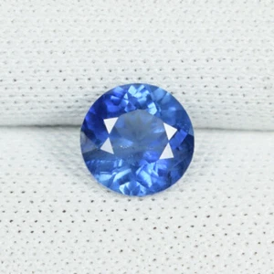 0.99Cts Fine Luster "Certif No Heat" Natural Sapphire 6mm Round Cut...!!!!! - Picture 1 of 3