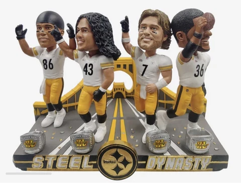 Pittsburgh Steelers Super Bowl XL Champions Mini Bobblehead Scene IN HAND Cover