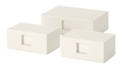 IKEA BYGGLEK LEGO® Boxes With Lid - 17x6cm (1) 13x6cm (2) Brand New & Sealed - Image 1 of 4