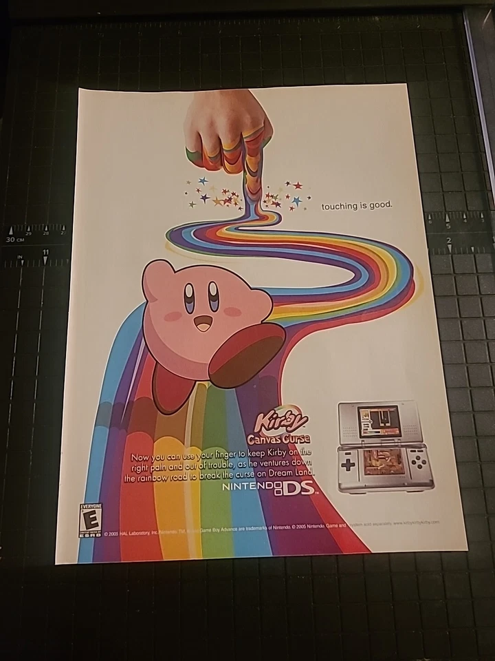 Kirby Canvas Course Nintendo DS Print Ad 2004 8x11 Great To Frame  - Image 1 of 1