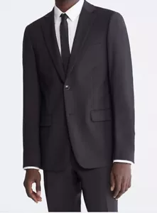 Boss Men's Blue Wool Slim Fit Two-Button Suit,Dark Blue 36S dc7 - Picture 1 of 3
