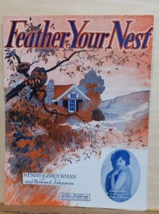 Feather Your Nest - 1920 sheet music - Anna Chandler photo on cover - Picture 1 of 1