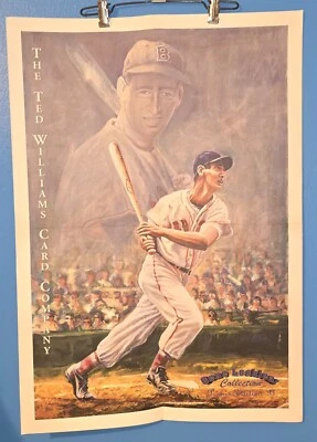 Póster Ted Williams Card Co. Gene Locklear Collection 1993 Qtr plegable Medias Rojas Salón de la fama Foto 1 de 4