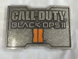 2012 CALL OF DUTY BLACK OPS II RETRO STYLE BELT BUCKLE ACTIVISION LICENSED - Picture 1 of 5