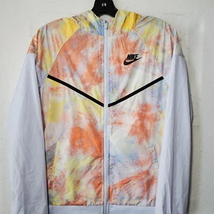 Nike Rain Jacket Youth's XL Full Zip Rainbreaker Hoodie Coat Running Multicolor - Picture 1 of 17