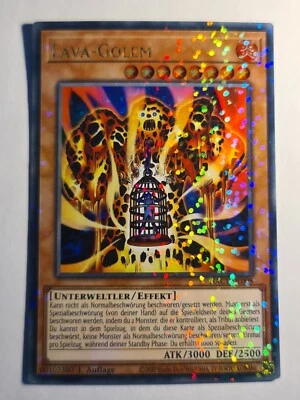 LAVA GOLEM●YUGIOH●HAC1●ULTRA PARALLEL RARE●GERMAN●1st ED●NM●09283 - Image 1 of 2
