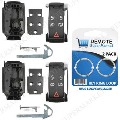 2 Replacement for Jaguar X S Type XF XFR XJ XJ8 XJR XK XKR Remote Fob Shell Case Foto 1 de 4