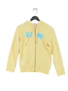 Roxy Women's Hoodie S Yellow Graphic Cotton with Polyester Pullover - Picture 1 of 6
