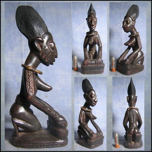 STATUETTE YORUBA Nigeria AFRICANTIC art africain ancien premier statue africaine - Picture 1 of 6