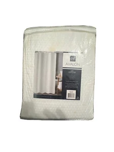 Avalon by Popular Bath Diamond Shower Curtain - White 70W x 72L - Picture 1 of 2