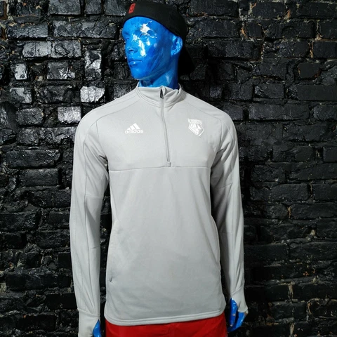 Watford The Hornets Training Jacket Long Sleeve Gray Adidas CV8234  Mens Size M Cover