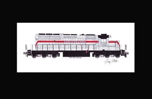 Susquehanna SD40-2 #3024 Heritage Unit 11"x17" Matted Print Andy Fletcher signed - Imagen 1 de 1