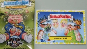 Tarjeta AMARILLA GARBAGE PAIL KIDS 2020 35 aniversario #55a "Virtual Val" - Imagen 1 de 3
