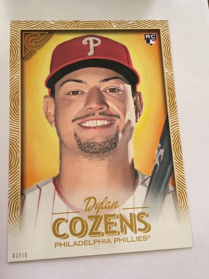 2018 Topps Gallery Jumbo 5x7 Dylan Cozens Phillies RC 95 Gold 01/10 - Image 1 of 1