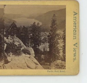 Blick von der Pacific Railroad Stereoansicht um 1880 - Bild 1 von 3