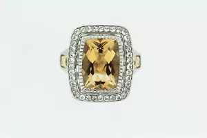 925 Citrine / White Topaz Ring ( 7.43 cts) - Picture 1 of 4