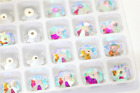 100pcs Torx Colour Glass Rhinestone Sew On Crystal Mesopores Faceted Clothing