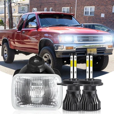Faros LED 2x7" 7x6" Hi-Lo DRL para camioneta Toyota 1982-1995 4Runner Foto 1 de 4