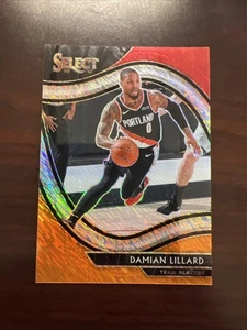 2020-21 Panini Select - Courtside Damian Lillard #248 Red White Orange - Picture 1 of 4