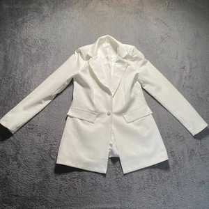 Duty Moti Blazer Womens Size 1 White Formal Single Button Suit Jacket Pockets - Picture 1 of 9