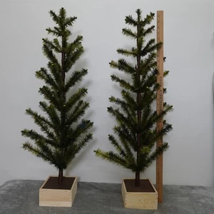 36” Decorative Feather Christmas Trees, 2 Pack Holiday Seasonal Decor. New - Picture 1 of 8