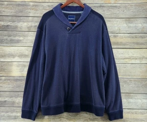 TOMMY BAHAMA Maglione Maglione Giacca Collo Imbuto Blu Misto Cotone Adulto XXL 2XL - Foto 1 di 14
